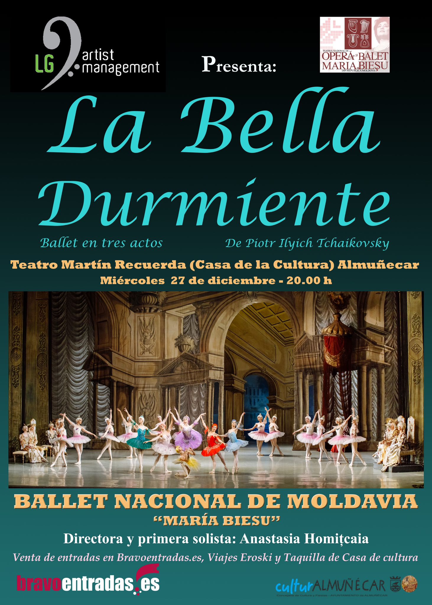 La Casa de la Cultura acoge este mircoles el Ballet Nacional de Moldavia con 'La Bella Durmiente' de Tchaikovsky
